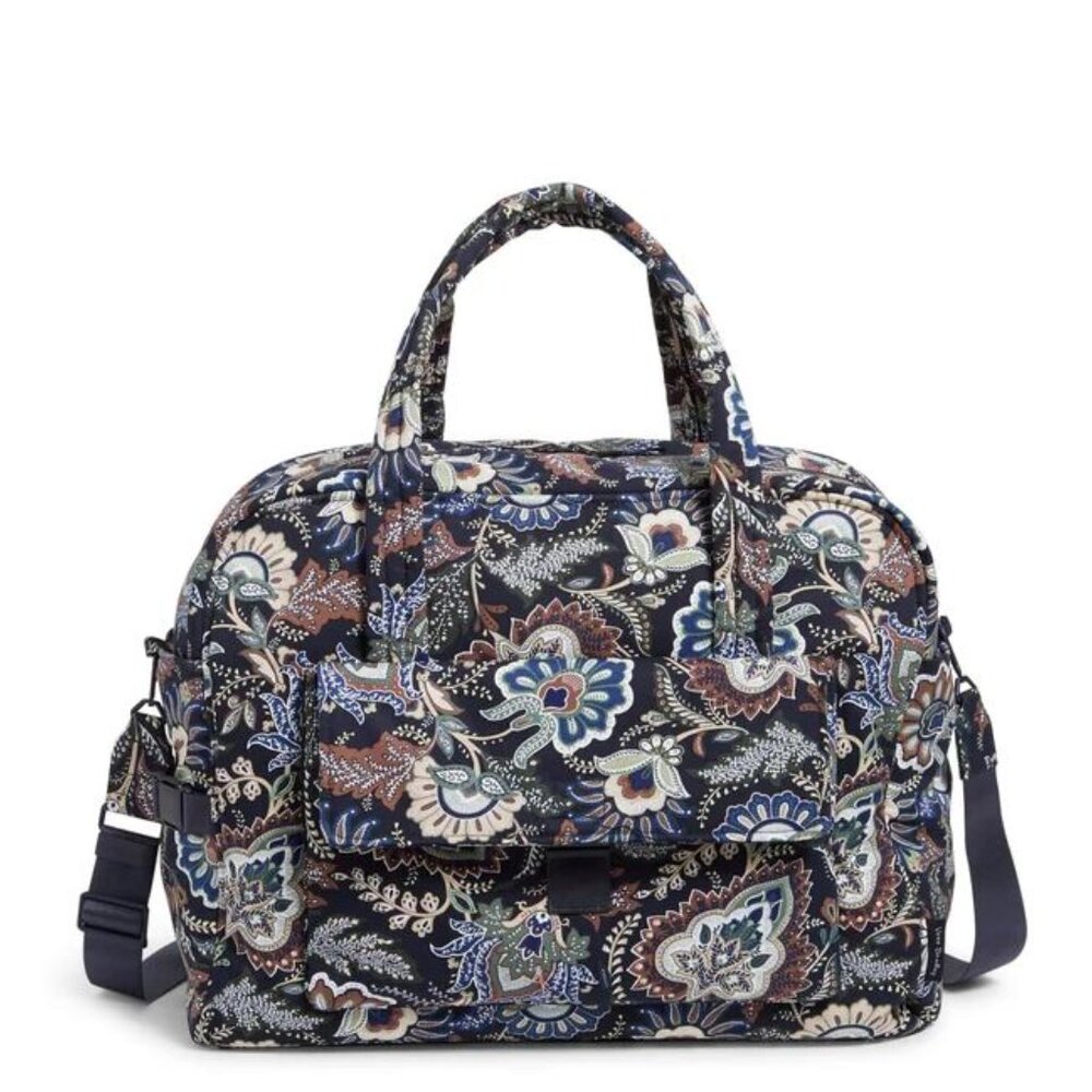 NWT Vera Bradley Utility Travel Bag, Java Navy Camo